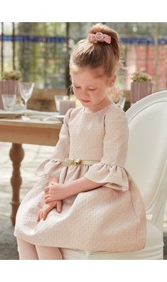 Abel & Lula mt 158 jacquard jurkje roze VXX