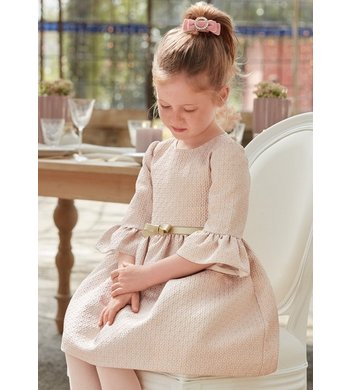 Abel & Lula mt 158 jacquard jurkje roze VXX