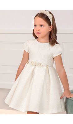 Abel & Lula mt 152 jacquard jurkje champagne VXX