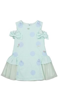 Lapin House dress dots and flowers mint