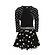 LoFff dress bolero black dot