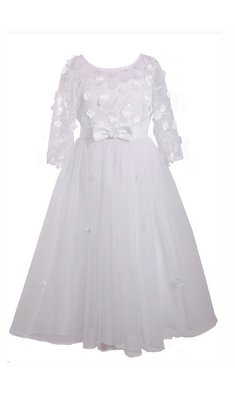 Bonnie Jean mt 122/128 jurk bruidsmeisje wit VXX