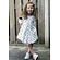 Lapin House dress blue dots offwhite