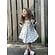 Lapin House dress blue dots offwhite