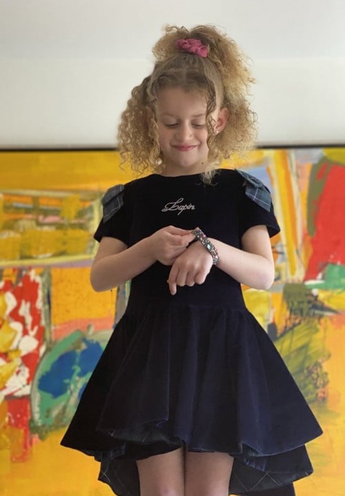 Lapin House dress blue velvet - Meisjesfeest