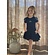 Lapin House jurk blauw fluweel VXX Lapin House jurk blauw fluweel VXX