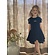 Lapin House jurk blauw fluweel VXX Lapin House jurk blauw fluweel VXX