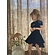 Lapin House jurk blauw fluweel VXX Lapin House jurk blauw fluweel VXX