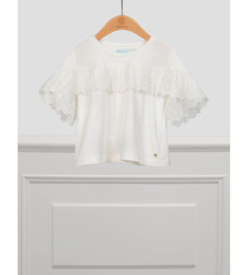 Abel & Lula mt 104 top met broderie offwhite