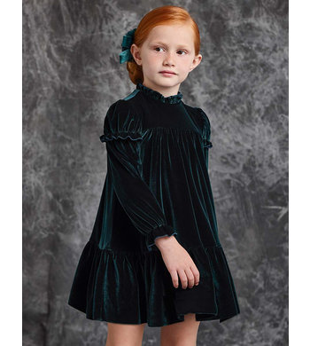 Abel & Lula dress velvet green