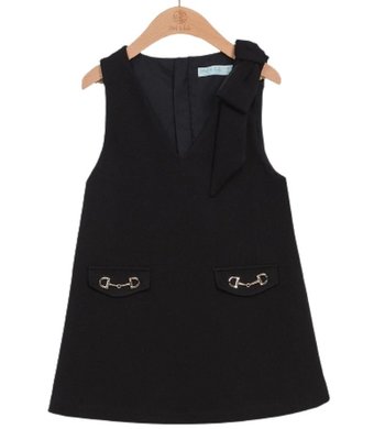 Abel & Lula pinafore dress black