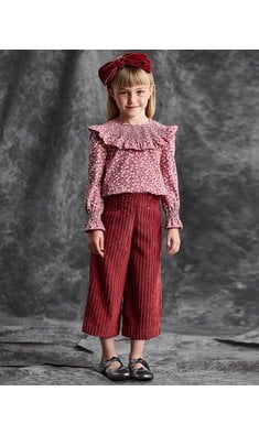 Abel & Lula corduroy culotte red