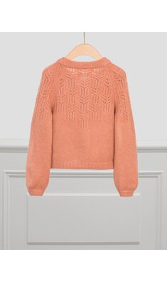 Abel & Lula cardigan knitted blush pink