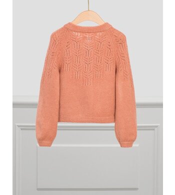 Abel & Lula cardigan knitted blush pink