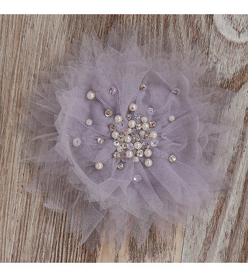 Ooh la la Couture haarspeld met tule bloem lila FINAL VOC