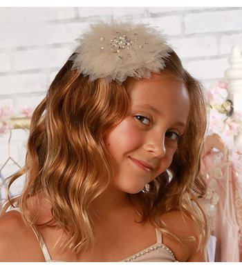 Ooh la la Couture haarspeld met tule bloem sand V