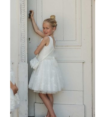 Gymp jurkje bruidsmeisje offwhite V Gymp jurkje bruidsmeisje offwhite V