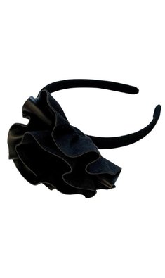 Ooh la la Couture diadeem leren bloem zwart V - VXX