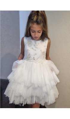 Happy Girls mt 98/104 jurk bruidsmeisje offwhite V