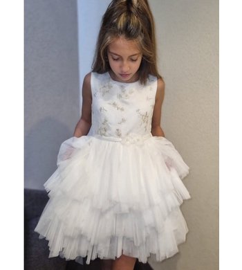 Happy Girls mt 98/104 jurk bruidsmeisje offwhite V
