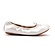 Old Soles leren slip on ballerina's paarlemoer wit