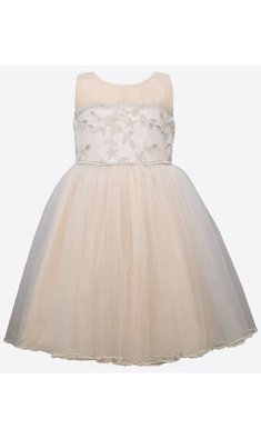 Bonnie Jean feestjurkje beige goud V - VXX