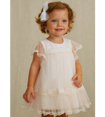 Abel & Lula jurkje tule zalmroze Vxx