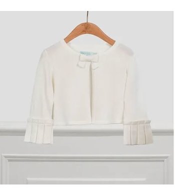 Abel & Lula mt 104 vestje geplooide mouw offwhite