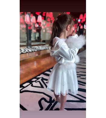 Lapin House top met fakefur bontje offwhite  V