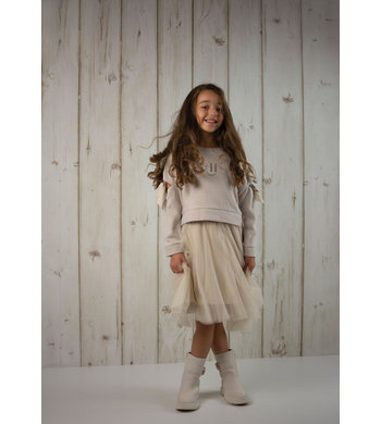 Lapin House mt 152/158 feestjurk 2-delig setje beige V