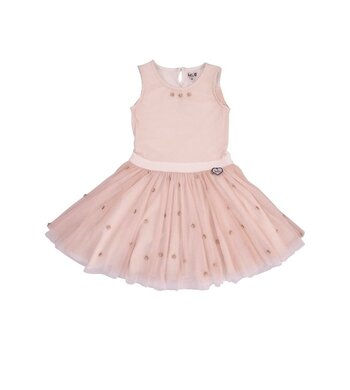 LoFff feestjurkje roze offwhite VXXx