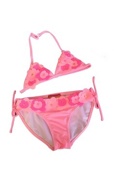 mt 110 bikini met 3D bloemen roze V