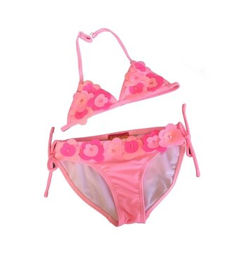 mt 110 bikini met 3D bloemen roze V