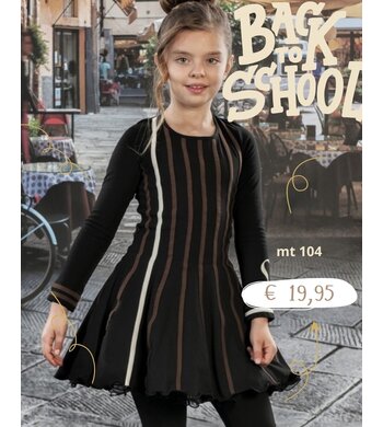 LoFff mt 104 jurk Binding Black V