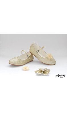 Amézing Shoes mt 26 ballerina champagne glitter V-VXX