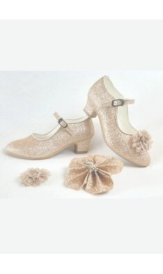 Amézing Shoes mt 30 (31) heels champagne glitter  VX