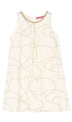 Derhy Kids mt 152 jurkje offwhite met goud V - VXX