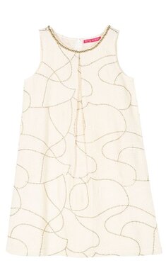 Derhy Kids mt 152 jurkje offwhite met goud VXX