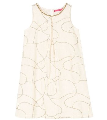 Derhy Kids mt 152 jurkje offwhite met goud Vxx