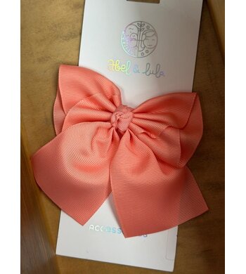 Abel & Lula haarspeld met strik roze V