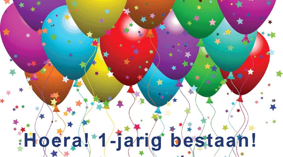 Hoera 1 jaar