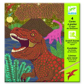 Djeco Djeco kraskaarten 'Dinosauriërs'