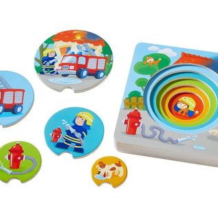 Haba Haba houten 3D puzzel 'Brandweeractie'