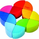 Haba Haba houten rammelaar regenboogring