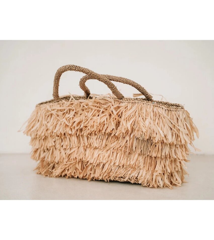 De Raffia Bahama's Mand - Naturel