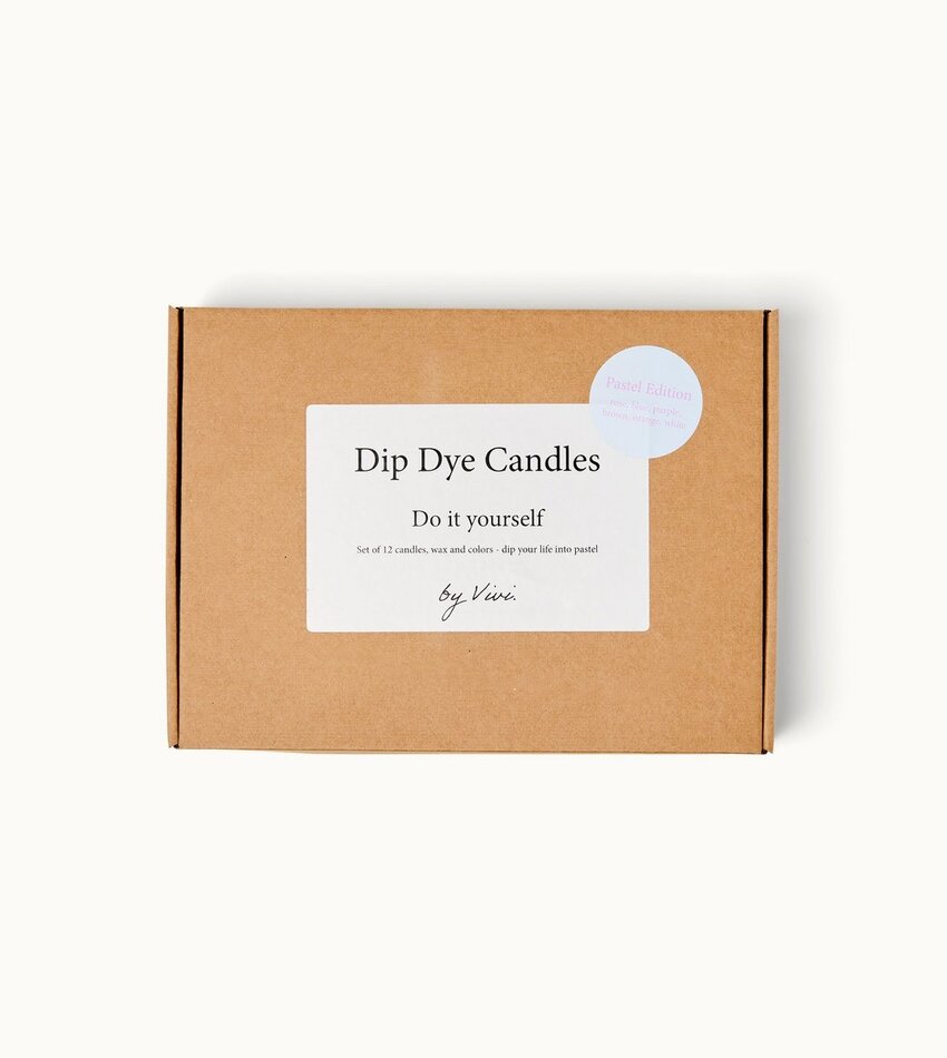 DIY Box Dip Dye-kaarsen: Pasteleditie