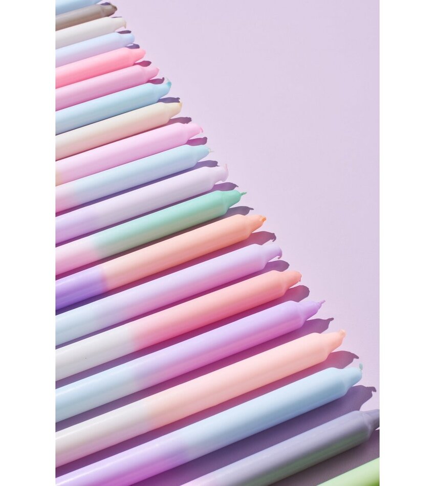 DIY Box Dip Dye Candles: Rainbow-editie