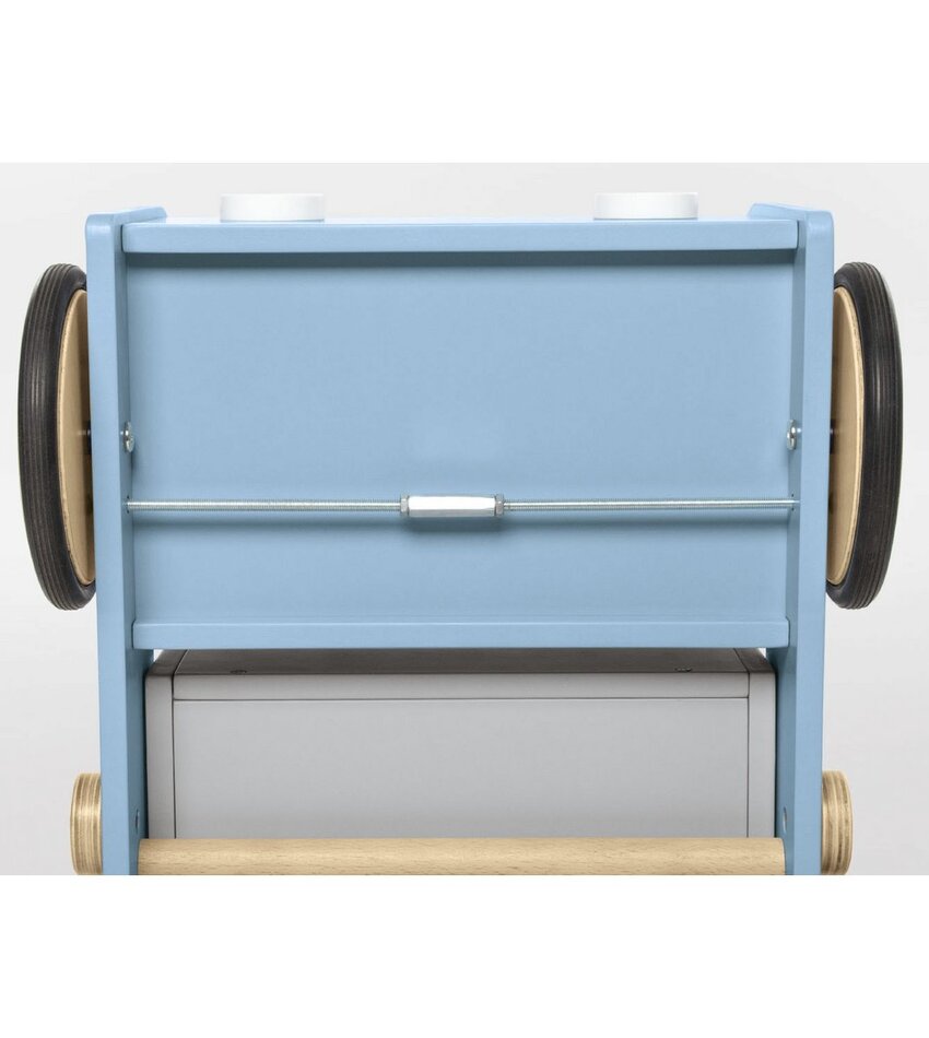 Leren loopwagen 'Kipplaster Fred', blauw