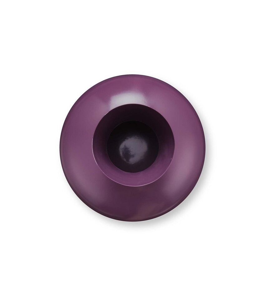 Vase Metal Round Purple-Pale Pink 23x21cm