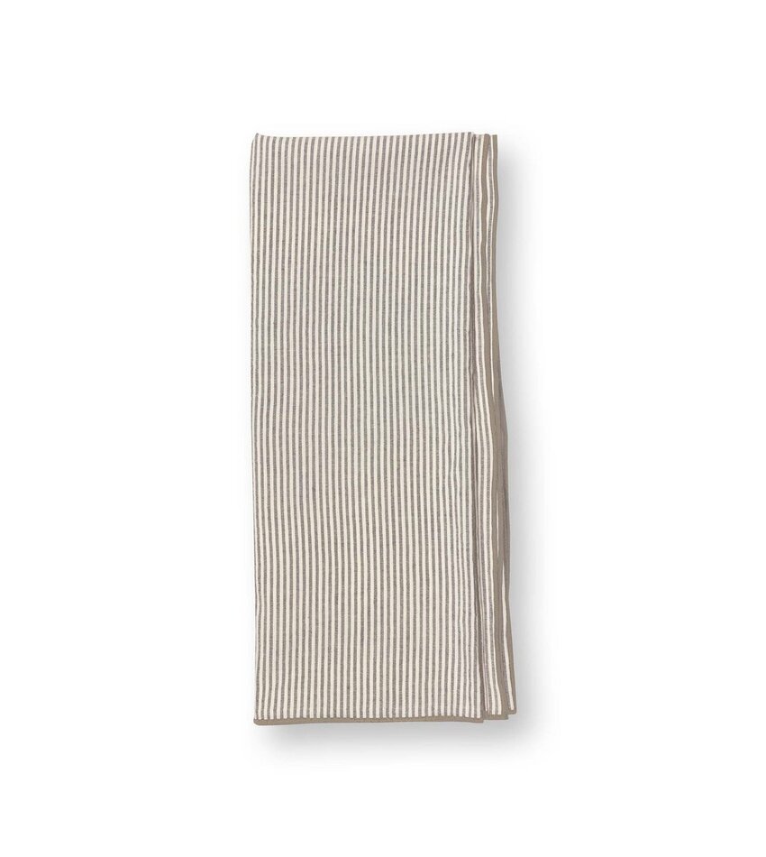 Table Cloth Offwhite-Black Stripe 150x250cm